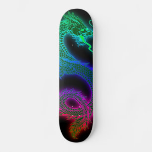 Skateboard Dragon chinois coloré branché