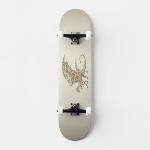 Skateboard Dragon de mosaïque Extraordinaire Golden