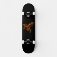 Dragon flamboyant sur noir