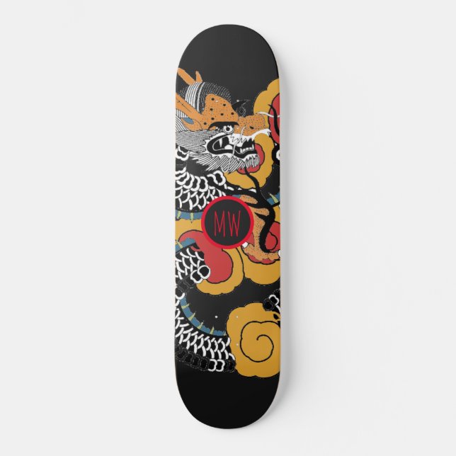 Skateboard Dragon Personnalisé (Recto)