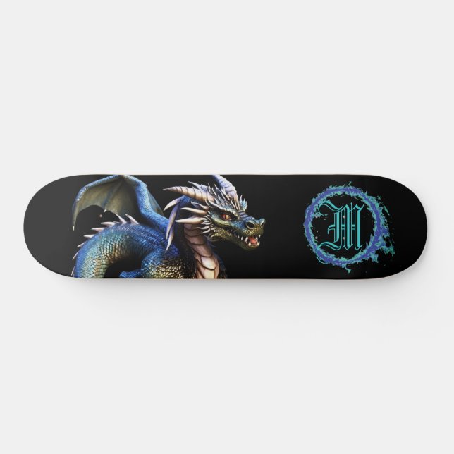 Skateboard *~* Dragon Turquoise métallique AP88 à fibre éléme (Horz)