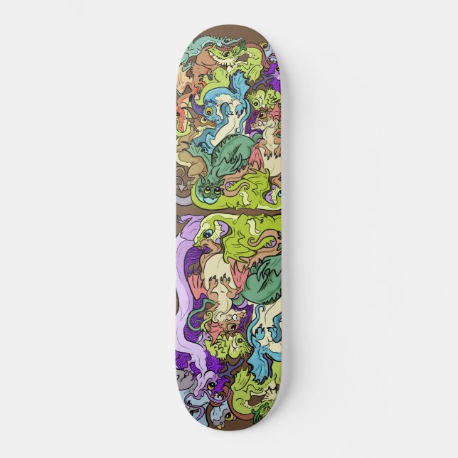 Skateboard Dragons De Parti Emballés (Recto)