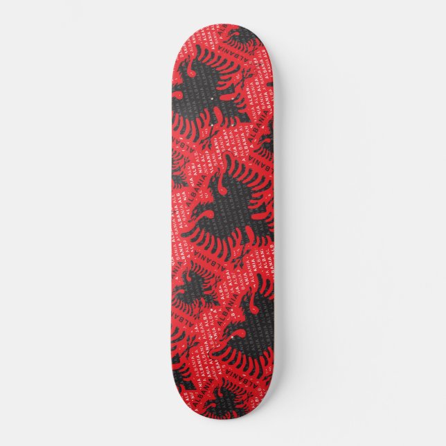 Skateboard Drapeau albanais motif 2 (Recto)