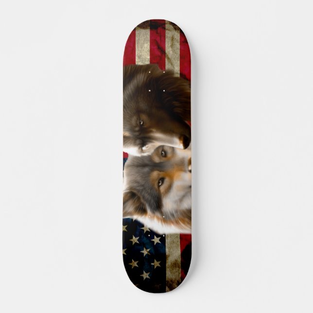 Skateboard Drapeau américain (Devant)