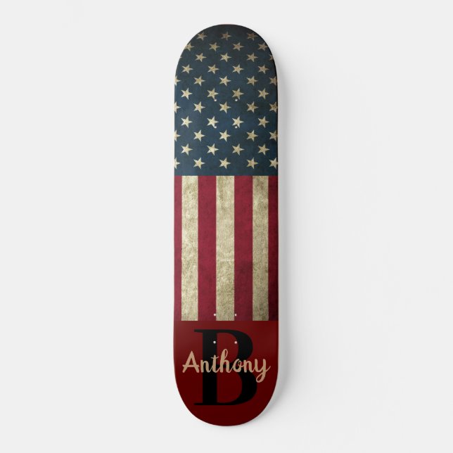Skateboard Drapeau américain (Recto)