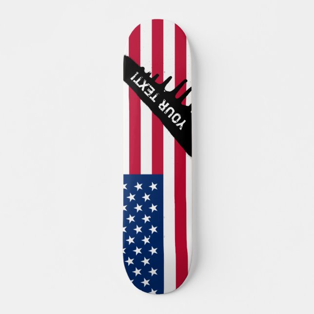 Skateboard Drapeau américain classique (Devant)