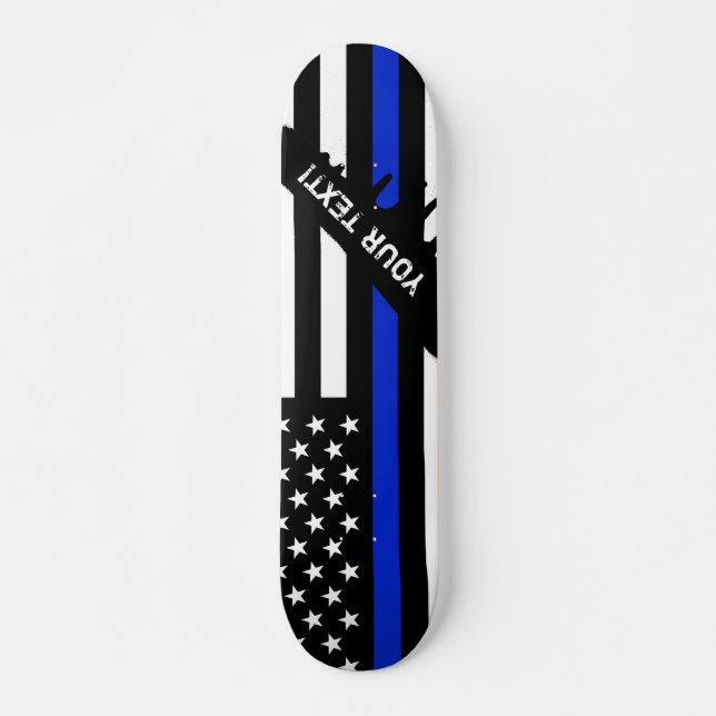 Skateboard Drapeau américain mince de Blue Line (Devant)