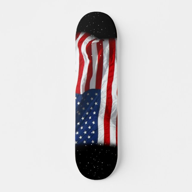 Skateboard Drapeau américain patriotique États-Unis (Devant)
