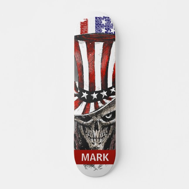 Skateboard Drapeau américain patriotique personnalisé (Devant)