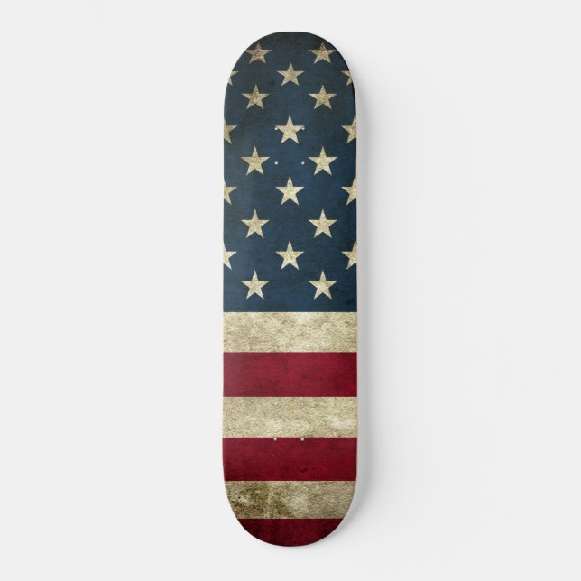 Skateboard Drapeau américain vintage (Recto)