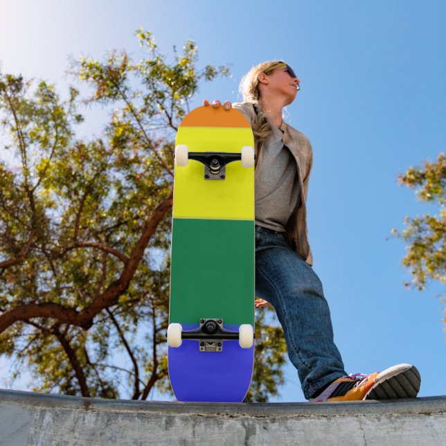 Skateboard Drapeau arc-en-ciel gay pride (Extérieur 1)