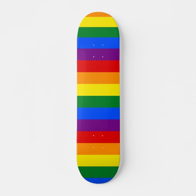 Skateboard Drapeau arc-en-ciel LGBT (Devant)