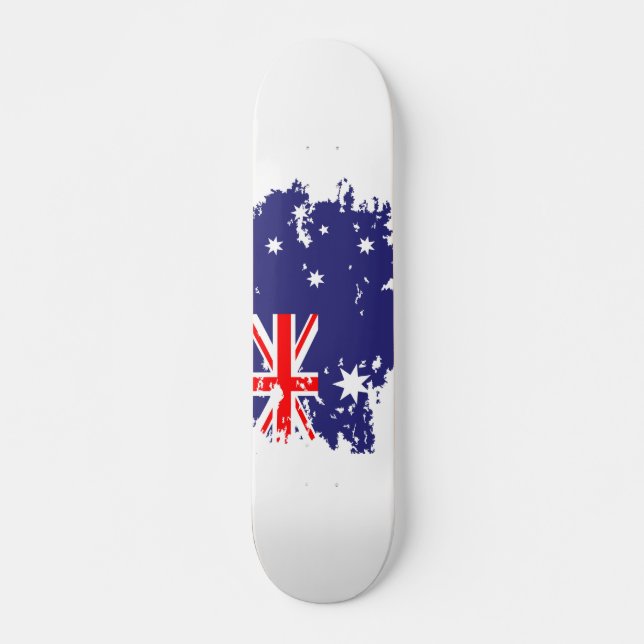 Skateboard Drapeau australien Grunge (Devant)