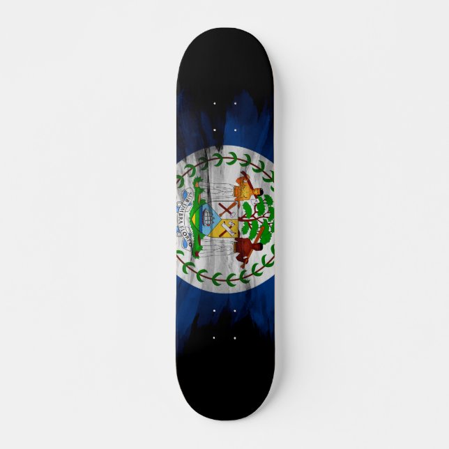 Skateboard Drapeau bélizien bracelet, drapeau national (Devant)