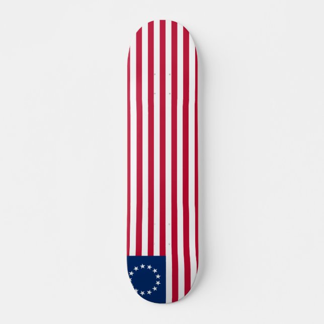 Skateboard Drapeau Betsy Ross Old Glory américain (Devant)