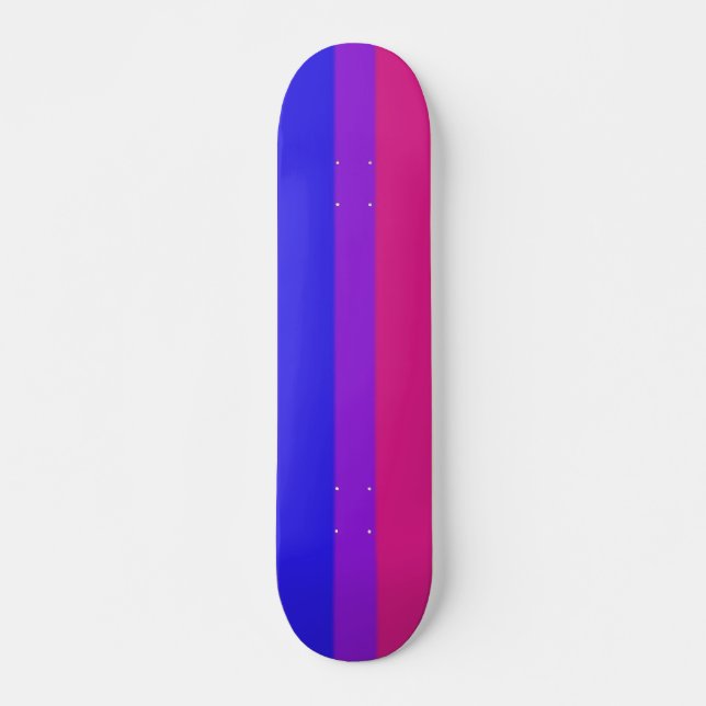 Skateboard Drapeau bisexuel de fierté de Falln (Devant)
