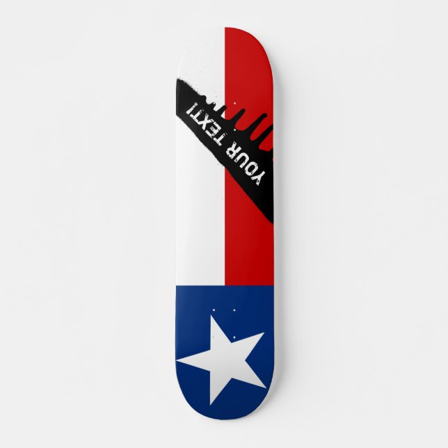 Skateboard Drapeau classique d'état du Texas (Devant)