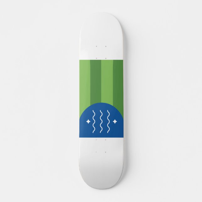 Skateboard Drapeau de Bellingham, Washington (Devant)