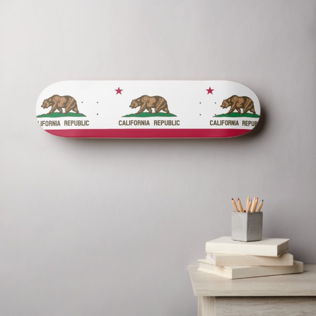 Skateboard Drapeau de Californie (Art mural (Horz))