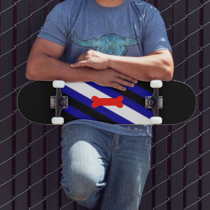 Skateboard Drapeau de fierté de jeu de chiots de SlipperyJoe