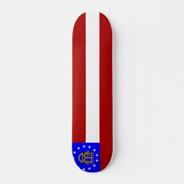 Skateboard Drapeau de Géorgie (Devant)