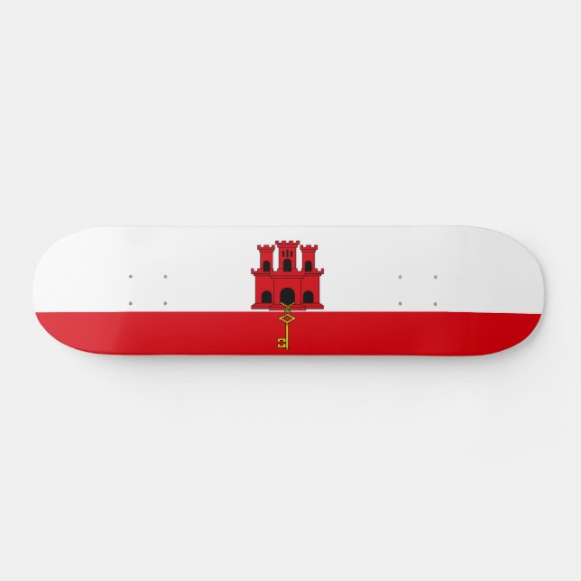 Skateboard Drapeau de Gibraltar (Horz)