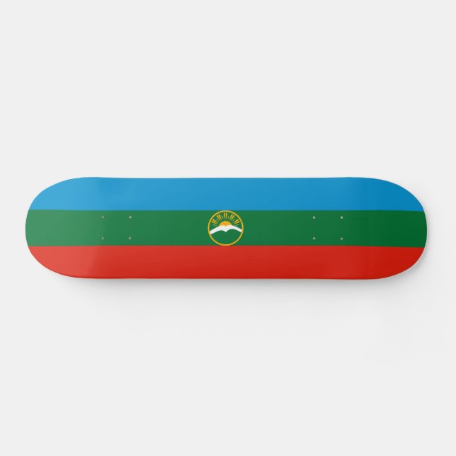 Skateboard Drapeau de Karatchaïevo-Tcherkessie (Horz)