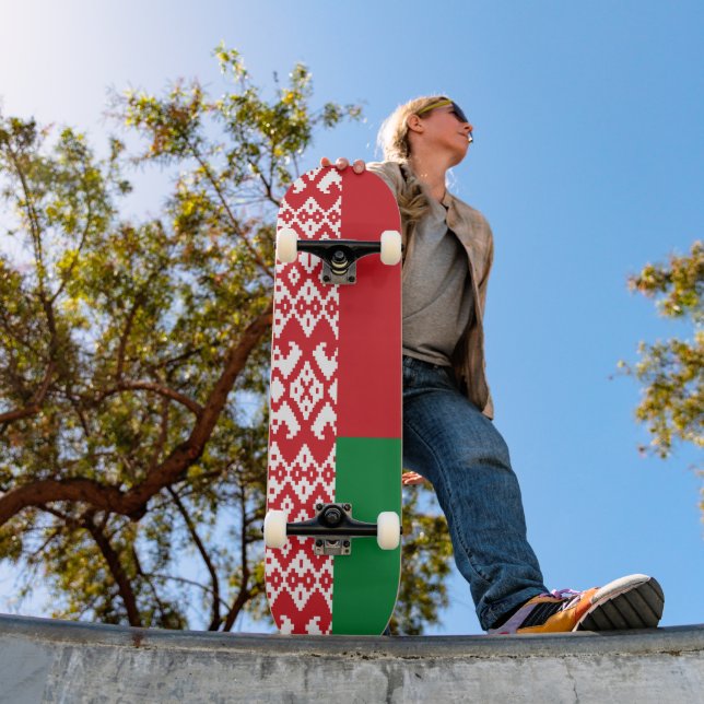 Skateboard drapeau de la Biélorussie (Extérieur 1)