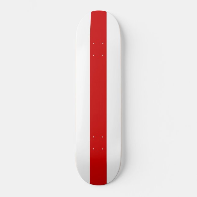 Skateboard Drapeau de la Biélorussie (Rouge et Blanc) (Recto)