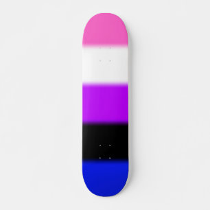 Skateboard Drapeau de la Fierté Genderfluide