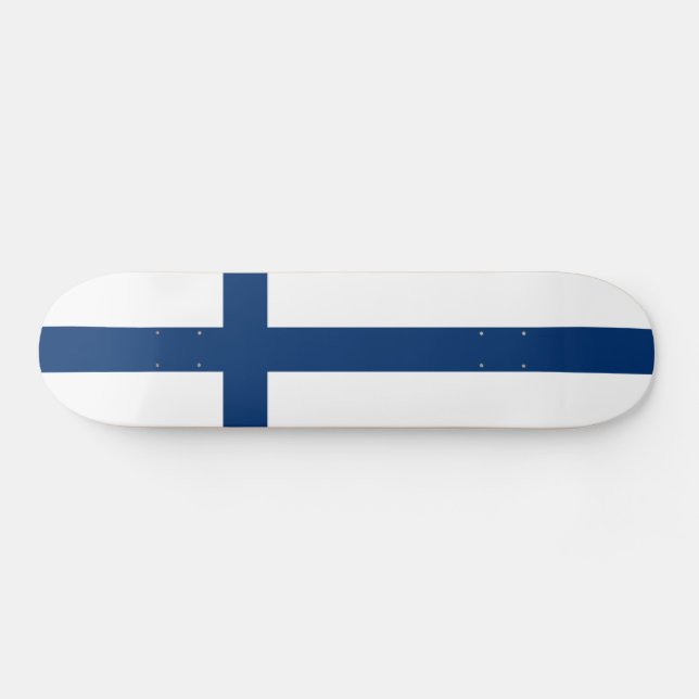 Skateboard Drapeau de la Finlande (Horz)