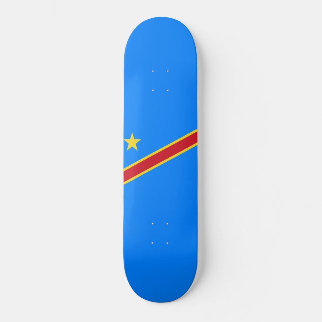 Skateboard Drapeau de la RDC (République démocratique du Cong (Recto)