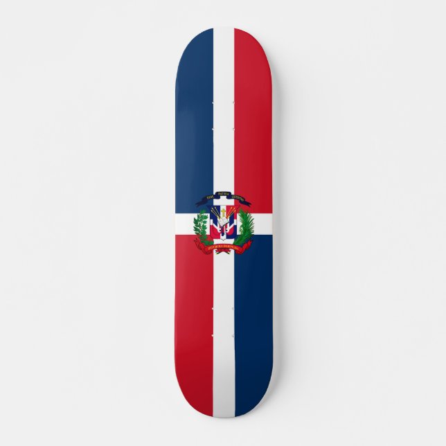 Skateboard Drapeau de la République Dominicaine (Devant)