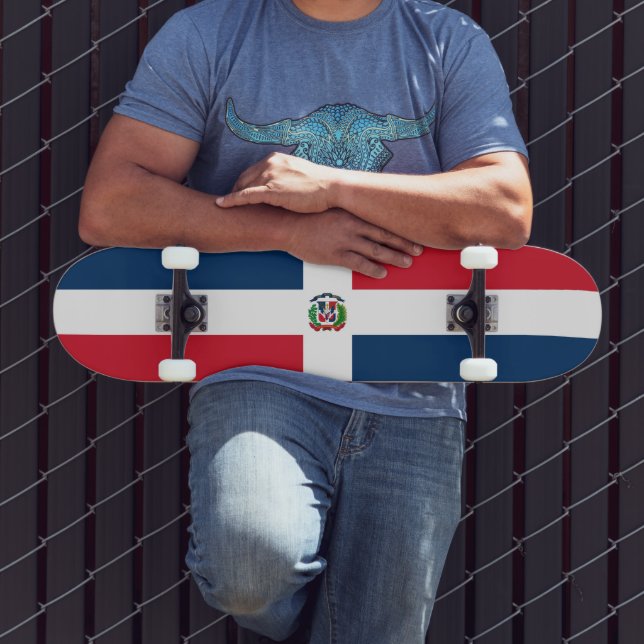 Skateboard Drapeau de la République Dominicaine (Extérieur 3)