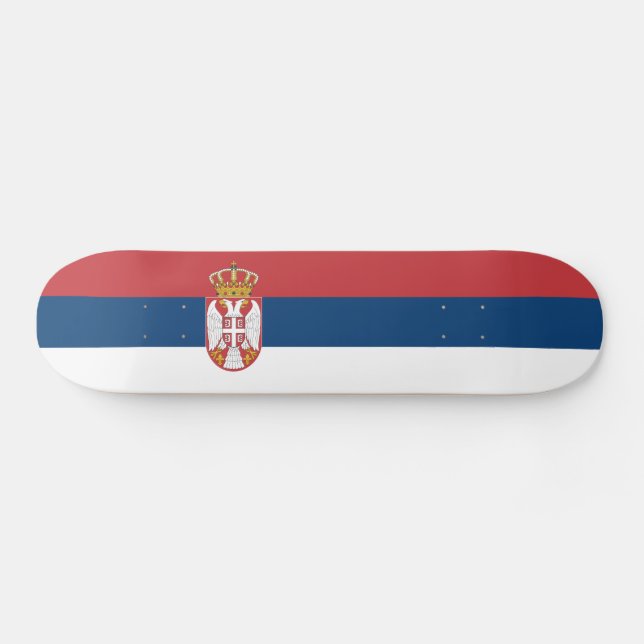 Skateboard Drapeau de la Serbie (Horz)