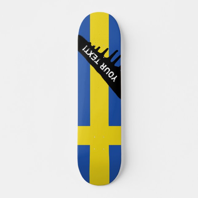 Skateboard Drapeau de la Suède (Devant)