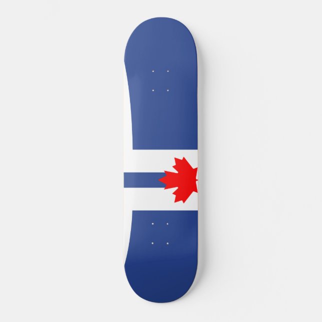 Skateboard Drapeau de la ville de Toronto (Canada) (Recto)