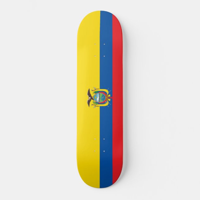 Skateboard Drapeau de l'Équateur (Recto)