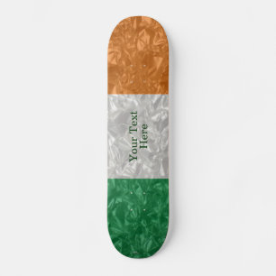 Skateboard Drapeau de l'Irlande - froissé