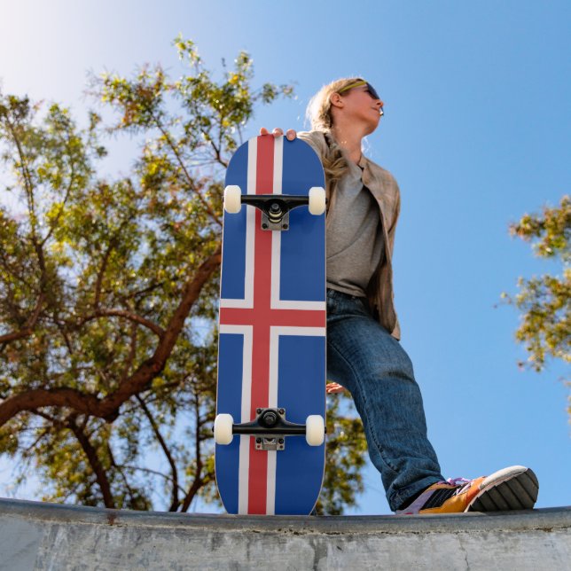 Skateboard Drapeau de l'Islande (Extérieur 1)