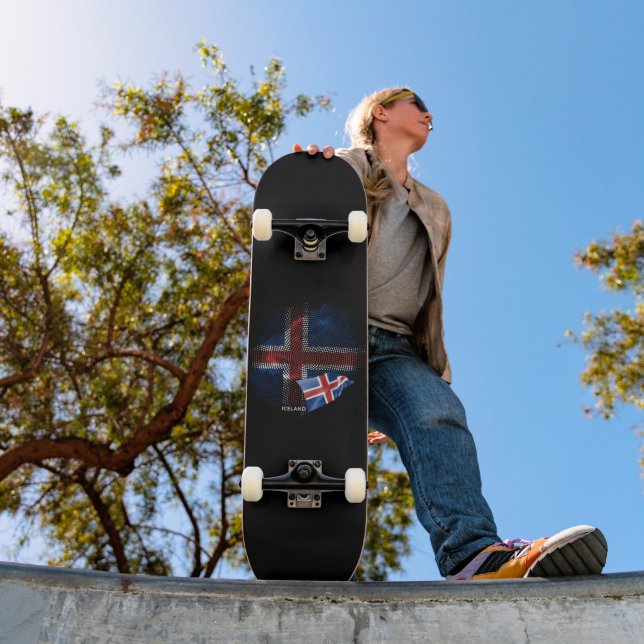 Skateboard Drapeau de l'Islande (Extérieur 1)