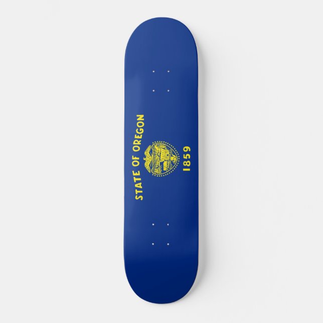 Skateboard Drapeau de l'Oregon (Recto)