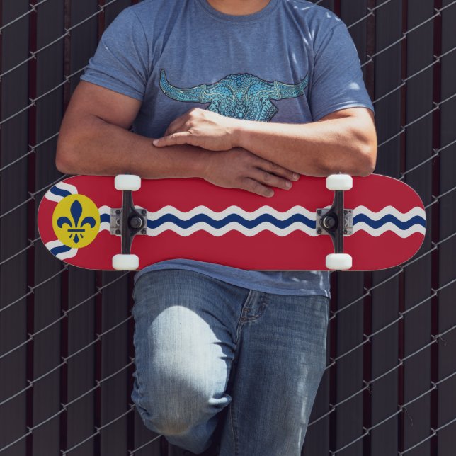 Skateboard Drapeau de Saint-Louis, Missouri (Extérieur 3)