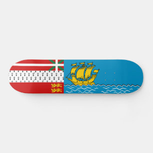 Skateboard Drapeau de Saint-Pierre-et-Miquelon