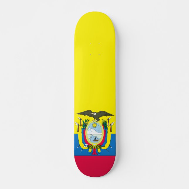 Skateboard Drapeau d'Ecuadorian (Devant)