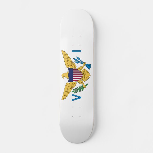 Skateboard Drapeau des îles Vierges américaines patriotiques (Recto)