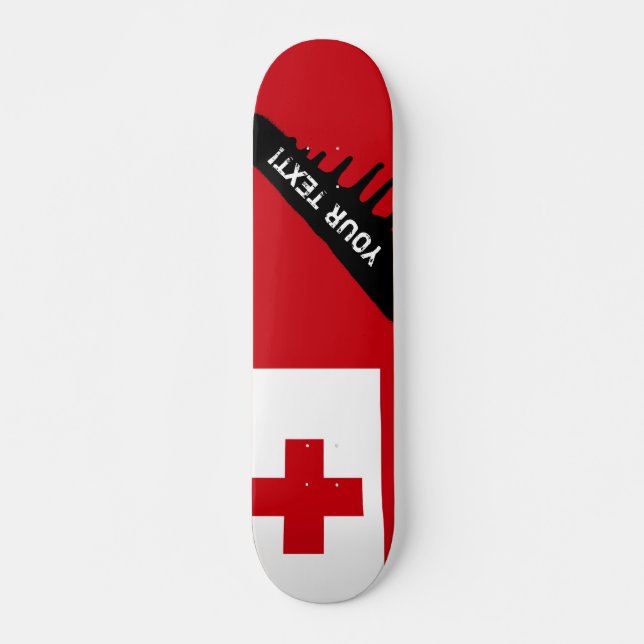 Skateboard Drapeau des Tonga (Devant)