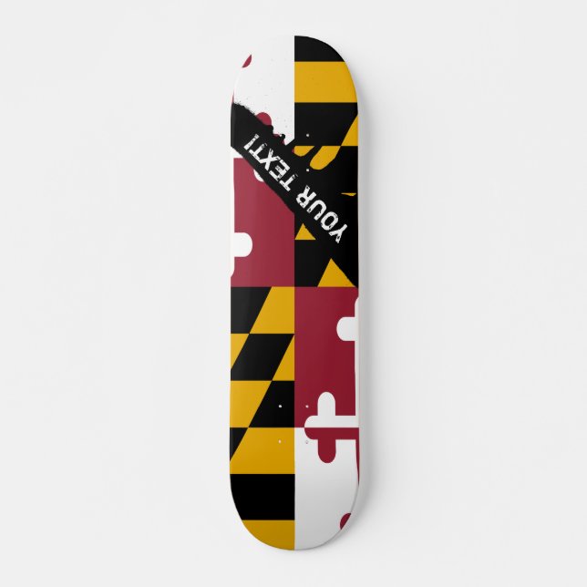 Skateboard Drapeau d'état du Maryland (Devant)