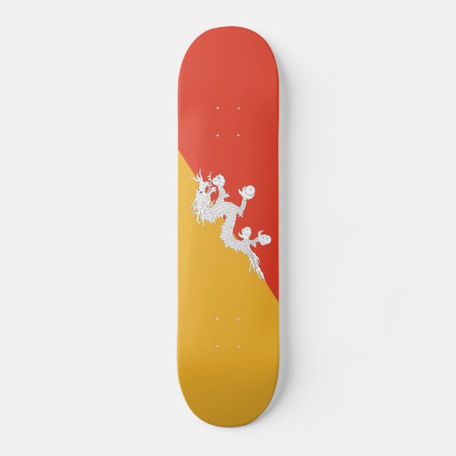 Skateboard Drapeau du Bhoutan patriotique (Recto)