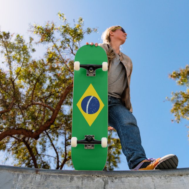 Skateboard Drapeau du Brésil (Extérieur 1)